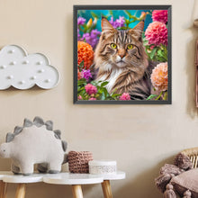 Load image into Gallery viewer, Cat 50*50CM(Canvas) Full Round Drill Diamond Painting