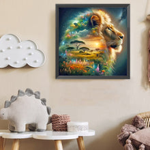 Load image into Gallery viewer, Lion 50*50CM(Canvas) Full Round Drill Diamond Painting