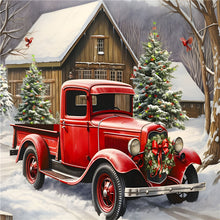 Load image into Gallery viewer, Red Classic Car 40*30CM(Canvas) Full Round Drill Diamond Painting