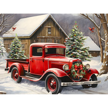 Load image into Gallery viewer, Red Classic Car 40*30CM(Canvas) Full Round Drill Diamond Painting
