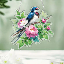 Load image into Gallery viewer, Acrylic 2D Flat DIY Flowers Bird Hanging Diamond Art Kits Wall Door Decoration