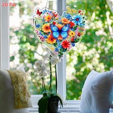 Load image into Gallery viewer, Acrylic 2D Flat DIY Butterfly Heart Hanging Diamond Art Kits Wall Door Decor
