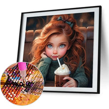 Load image into Gallery viewer, Cute Big-Eyed Girl 40*40CM(Canvas) Full Round Drill Diamond Painting
