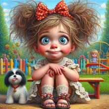 Load image into Gallery viewer, Groom And Girl In The Yard 30*30CM(Canvas) Full Round Drill Diamond Painting