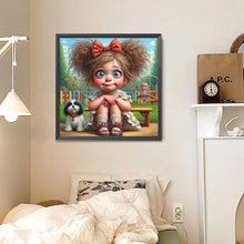 Load image into Gallery viewer, Groom And Girl In The Yard 30*30CM(Canvas) Full Round Drill Diamond Painting