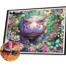 Load image into Gallery viewer, Hippopotamus 40*30CM(Picture) Full Square Drill Diamond Painting