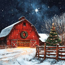 Load image into Gallery viewer, Snowy House 30*30CM(Canvas) Full Round Drill Diamond Painting