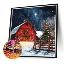 Load image into Gallery viewer, Snowy House 30*30CM(Canvas) Full Round Drill Diamond Painting