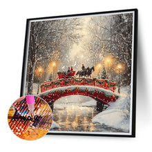 Load image into Gallery viewer, Snowy Bridge 30*30CM(Canvas) Full Round Drill Diamond Painting