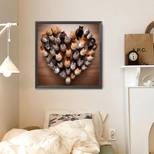 Load image into Gallery viewer, Caring Cat 30*30CM(Canvas) Full Round Drill Diamond Painting