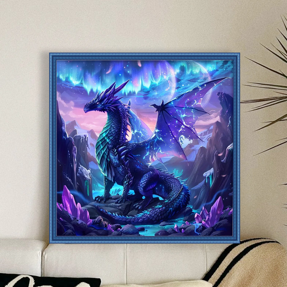 Pterosaur - Full 14CT Stamped Cross Stitch 45x45CM - Huacan