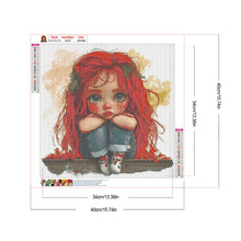 Load image into Gallery viewer, Cute Big-Eyed Girl 40*40CM(Canvas) Full Round Drill Diamond Painting