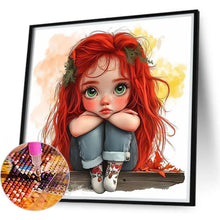 Load image into Gallery viewer, Cute Big-Eyed Girl 40*40CM(Canvas) Full Round Drill Diamond Painting