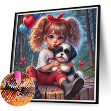 Load image into Gallery viewer, Cute Big-Eyed Girl 40*40CM(Canvas) Full Round Drill Diamond Painting