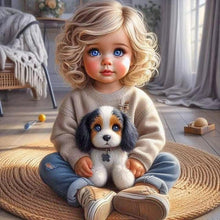 Load image into Gallery viewer, Cute Big-Eyed Girl 40*40CM(Canvas) Full Round Drill Diamond Painting