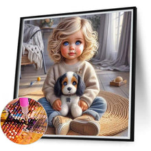 Load image into Gallery viewer, Cute Big-Eyed Girl 40*40CM(Canvas) Full Round Drill Diamond Painting