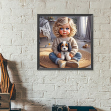 Load image into Gallery viewer, Cute Big-Eyed Girl 40*40CM(Canvas) Full Round Drill Diamond Painting