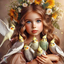 Load image into Gallery viewer, Cute Big-Eyed Girl 40*40CM(Canvas) Full Round Drill Diamond Painting