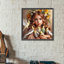 Load image into Gallery viewer, Cute Big-Eyed Girl 40*40CM(Canvas) Full Round Drill Diamond Painting