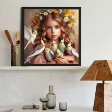 Load image into Gallery viewer, Cute Big-Eyed Girl 40*40CM(Canvas) Full Round Drill Diamond Painting