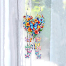 Load image into Gallery viewer, Acrylic Double Sided Flower Heart Crystal Wind Chimes Pendant Kit for Wall Decor