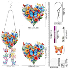 Load image into Gallery viewer, Acrylic Double Sided Flower Heart Crystal Wind Chimes Pendant Kit for Wall Decor