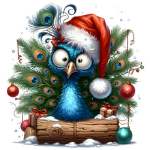 Load image into Gallery viewer, Christmas Peacock 30*30CM(Canvas) Full Round Drill Diamond Painting