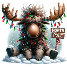 Load image into Gallery viewer, Christmas Reindeer 30*30CM(Canvas) Full Round Drill Diamond Painting