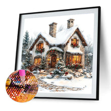 Load image into Gallery viewer, Snowy House 30*30CM(Canvas) Full Round Drill Diamond Painting