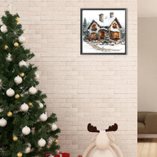 Load image into Gallery viewer, Snowy House 30*30CM(Canvas) Full Round Drill Diamond Painting