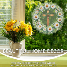 Load image into Gallery viewer, 2D Flat DIY Daisy Cross Diamond Art Pendant Window Hanging Art for Home Decor