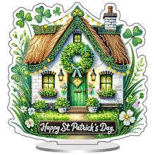 Load image into Gallery viewer, 2D Flat St. Patricks Day Cottage DIY Diamond Painting Tabletop Ornaments Kit