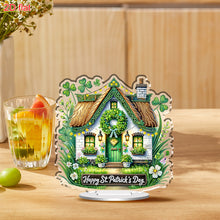 Load image into Gallery viewer, 2D Flat St. Patricks Day Cottage DIY Diamond Painting Tabletop Ornaments Kit