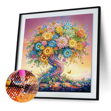 Load image into Gallery viewer, Colorful Flower Tree 30*30CM(Canvas) Partial Special Shaped Drill Diamond Painting