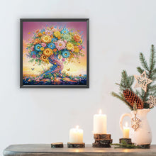 Load image into Gallery viewer, Colorful Flower Tree 30*30CM(Canvas) Partial Special Shaped Drill Diamond Painting
