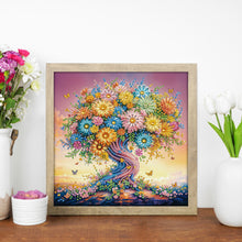 Load image into Gallery viewer, Colorful Flower Tree 30*30CM(Canvas) Partial Special Shaped Drill Diamond Painting