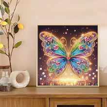 Load image into Gallery viewer, Butterfly On Black Background 30*30CM(Canvas) Partial Special Shaped Drill Diamond Painting