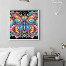 Load image into Gallery viewer, Butterfly On Black Background 30*30CM(Canvas) Partial Special Shaped Drill Diamond Painting