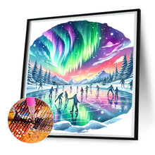Load image into Gallery viewer, Ice Rink Under The Aurora 30*30CM(Canvas) Full Round Drill Diamond Painting