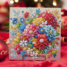 Load image into Gallery viewer, 6Pcs Flowers Diamond Painting Greeting Card Rhinestones Diamond Wish Card