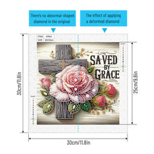 Load image into Gallery viewer, Cross 30*30CM(Canvas) Partial Special Shaped Drill Diamond Painting