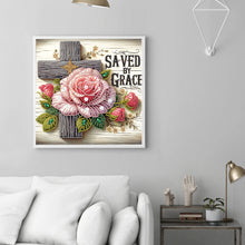 Load image into Gallery viewer, Cross 30*30CM(Canvas) Partial Special Shaped Drill Diamond Painting