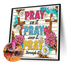 Load image into Gallery viewer, Cross 30*30CM(Canvas) Partial Special Shaped Drill Diamond Painting