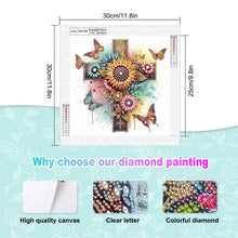 Load image into Gallery viewer, Cross 30*30CM(Canvas) Partial Special Shaped Drill Diamond Painting