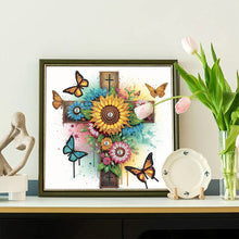 Load image into Gallery viewer, Cross 30*30CM(Canvas) Partial Special Shaped Drill Diamond Painting