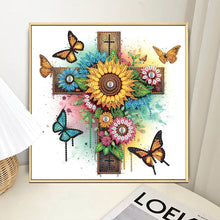 Load image into Gallery viewer, Cross 30*30CM(Canvas) Partial Special Shaped Drill Diamond Painting