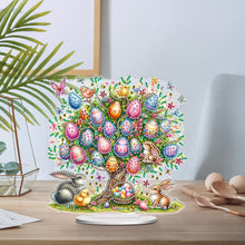 Load image into Gallery viewer, 2D Flat Print Easter Egg Tree DIY Table Top Diamond Painting Ornament Kits