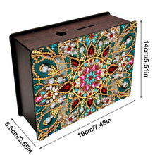 Load image into Gallery viewer, Wooden Mandala Diamond Painting Money Saving Box Desktop Coin Bank for Beginners