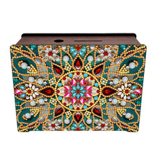 Load image into Gallery viewer, Wooden Mandala Diamond Painting Money Saving Box Desktop Coin Bank for Beginners