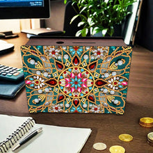 Load image into Gallery viewer, Wooden Mandala Diamond Painting Money Saving Box Desktop Coin Bank for Beginners